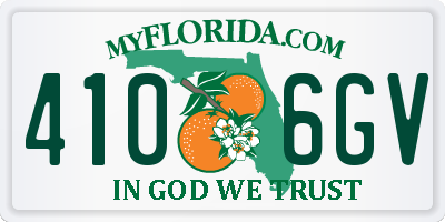 FL license plate 4106GV