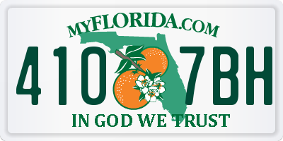 FL license plate 4107BH