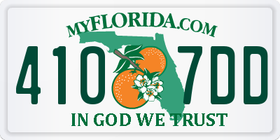FL license plate 4107DD