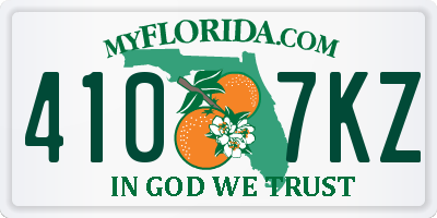 FL license plate 4107KZ