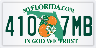 FL license plate 4107MB