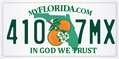 FL license plate 4107MX