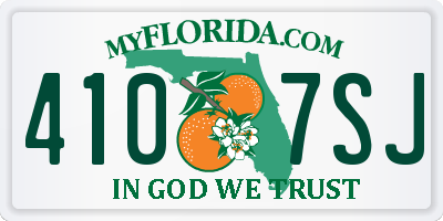 FL license plate 4107SJ