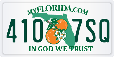 FL license plate 4107SQ