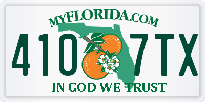 FL license plate 4107TX