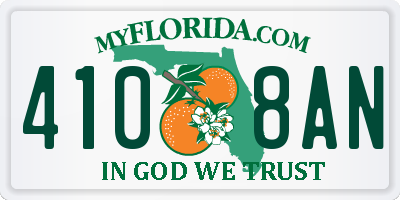 FL license plate 4108AN