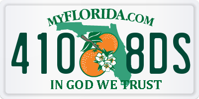 FL license plate 4108DS
