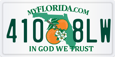 FL license plate 4108LW