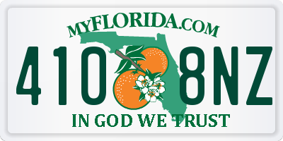FL license plate 4108NZ