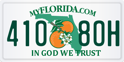 FL license plate 4108OH
