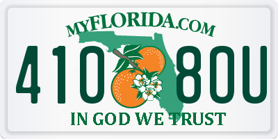 FL license plate 4108OU