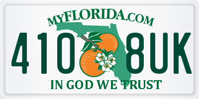 FL license plate 4108UK