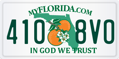 FL license plate 4108VO