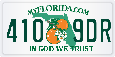 FL license plate 4109DR