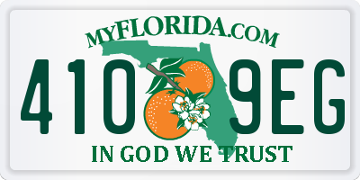 FL license plate 4109EG