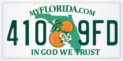 FL license plate 4109FD