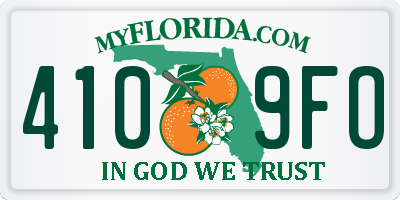 FL license plate 4109FO