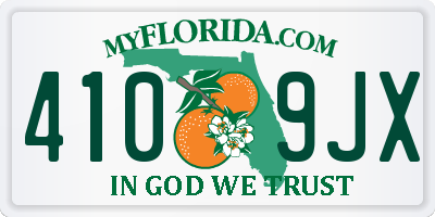 FL license plate 4109JX