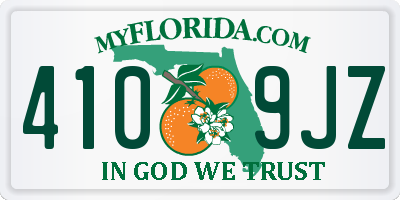 FL license plate 4109JZ