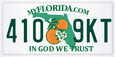 FL license plate 4109KT