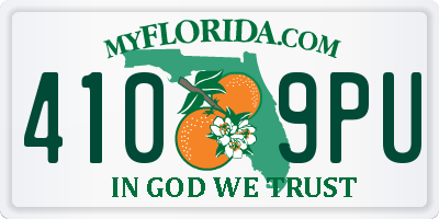 FL license plate 4109PU