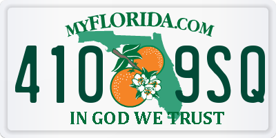 FL license plate 4109SQ
