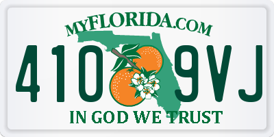 FL license plate 4109VJ