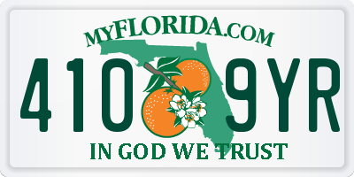FL license plate 4109YR