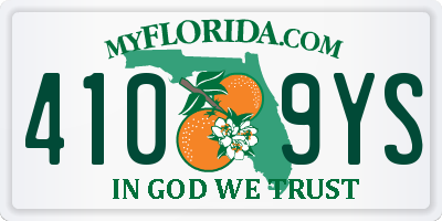 FL license plate 4109YS