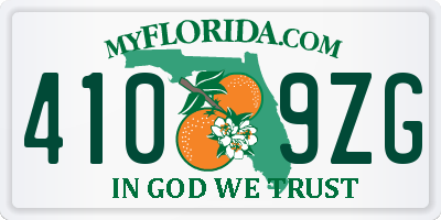 FL license plate 4109ZG