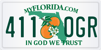 FL license plate 4110GR