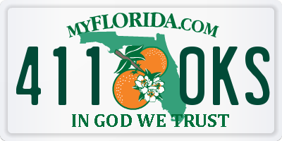FL license plate 4110KS