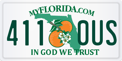 FL license plate 4110US