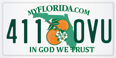 FL license plate 4110VU