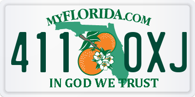 FL license plate 4110XJ
