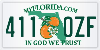 FL license plate 4110ZF