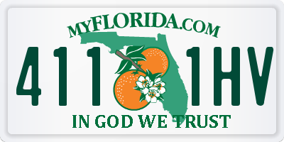 FL license plate 4111HV