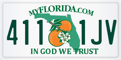 FL license plate 4111JV