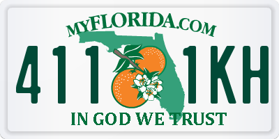 FL license plate 4111KH