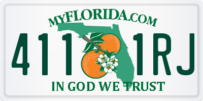 FL license plate 4111RJ