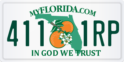 FL license plate 4111RP
