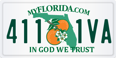 FL license plate 4111VA