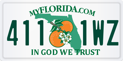 FL license plate 4111WZ