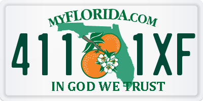 FL license plate 4111XF
