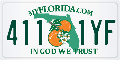 FL license plate 4111YF