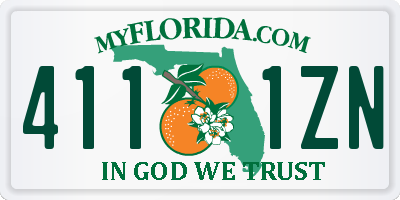 FL license plate 4111ZN