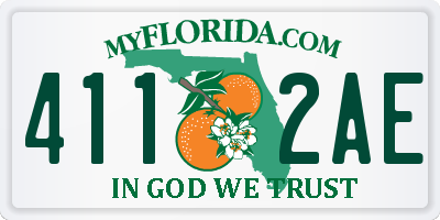 FL license plate 4112AE