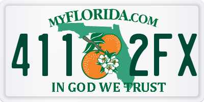 FL license plate 4112FX