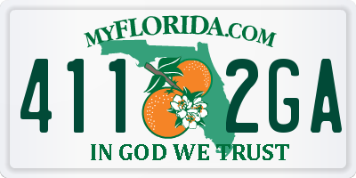 FL license plate 4112GA