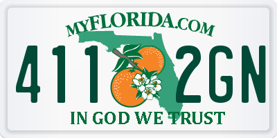 FL license plate 4112GN